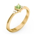thumbnail image 3 of Birthstone Heart Ring with Shoulder Accents - Peridot (August), 3 of 4