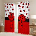 thumbnail image 2 of Manfei Cute Ladybird Blackout Curtains,Red Bowknot Curtains Pack of 2 (38x45 Each),Polka Dots Window Curtains,Microfiber Cartoon Bedroom Decorative, 2 of 6