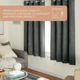 thumbnail image 6 of TOWN & COUNTRY EVERYDAY Lustre Solid Heavyweight Textured Sateen Indoor Curtains, Room Darkening Opacity, Grommet Top, Energy Efficient, 2-Pack Set, 52"x63", Charcoal, 6 of 10
