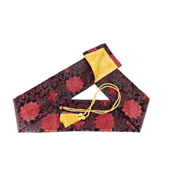 MAKOTO Synthetic Silk Handmade Sword Bag Sunflower on Black Style 208