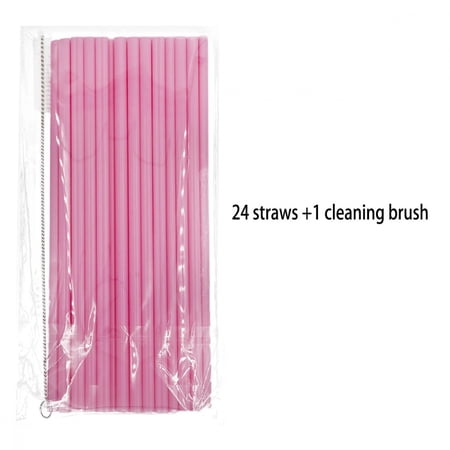 Eco-Friendly Cute Pink Heart-Shaped Straws Drinking Reusable Plastic Tube for Romantic Party Occasion Pretty Gift Dishwash Safe