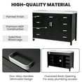 thumbnail image 4 of Christopher Knight Home 47" Bathroom Vanity Base Cabinet Only, 2 Doors and 8 Drawers, Soft Close Storage, Black, 4 of 12