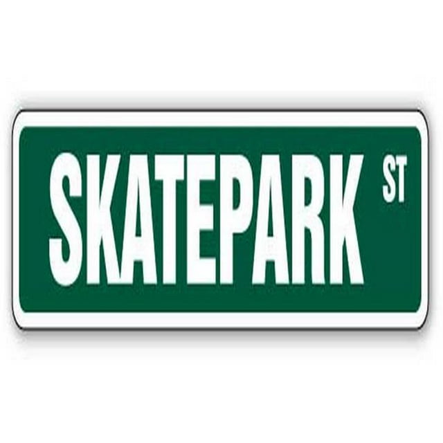 SignMission SS-624-Skatepark 24 in. Skatepark Street Sign - Skateboard Ramp Skateboarding Skateboarder Sports
