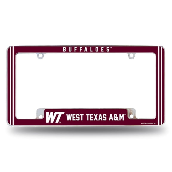 West Texas A&M Buffaloes Chrome Metal License Plate Frame