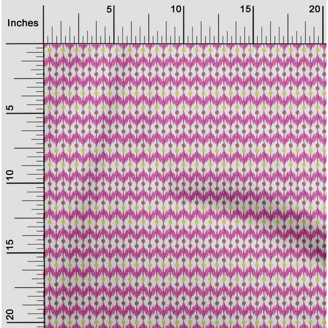 oneOone Silk Tabby Fabric Chevron Ikat Decor Fabric Printed BTY 42 Inch Wide
