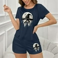 thumbnail image 3 of Hvot&aat Womens Halloween Pajamas Short Set Spooky Season Graphic Cute Tops and Shorts Loungewear, 3 of 6