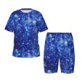 thumbnail image 1 of Balery Blurred Star Snow Christmas Conjunto de Pijama Infantil de Manga Corta con Estampado – Ropa de Dormir de Algodón Suave-Medium, 1 of 6