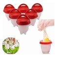 thumbnail image 1 of Egg Boiler Set Of 6 Silicone Egg Boilers No Bowl Non-stick Silicone Egg Boiler Egg Boiler Bpa Free Non-stick Egg Poacher, 1 of 5