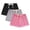 Pink, variant on ZACPNCV Girls Cotton Shorts 3 Pack Pull-On Casual Shorts with Pockets for Toddler Little Girls Summer Playwear