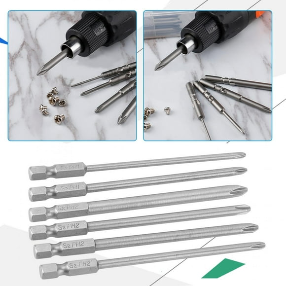 10pcs S2 SteelHead Screwdriver Bits Set with 1/4inch Hex Shank, MagneticHead Screw Driver Bits for Electric Screwdrivers, Hand Screwdrivers, Electric Drills