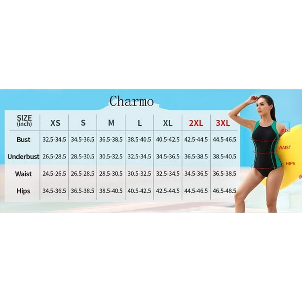Charmo Womens One Piece Swimsuits Boyleg Athletic Swimwear Conservative  Training Bathing Suits