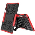 thumbnail image 2 of Case for Samsung Galaxy Tab S7 FE 2021 SM-T730 T736/S7 Plus 2020 SM-T970, Kids Shockproof High Impact Full-Body Rugged Hybrid Kickstand Drop Protective Back Cover,Red, 2 of 8