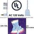 thumbnail image 4 of Guirnalda de luces navideñas LUCKY SHINE, 100 LED, 10,7 m, blanco cálido, 110 V, 4 of 8