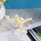 thumbnail image 4 of Estatuilla de flor de cristal coleccionable, adorno de flor pequeña, pisapapeles, decoración de mesa, para oficina en casa, 4 of 5