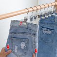 thumbnail image 2 of Pinzas de acero inoxidable para ropa, 5 piezas, con gancho, portátil, organizador de ropa, 2 of 5
