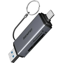 BENFEI SD Card Reader, USB C to SD Micro SD Card Memory Card Adapter Dual Slot