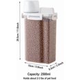 thumbnail image 3 of Contenedor de almacenamiento hermético para alimentos para gatos, 2 a 3 libras, paquete de 2 recipientes de almacenamiento de alimentos pequeños para perros y gatos con boquilla de vertido,, 3 of 4