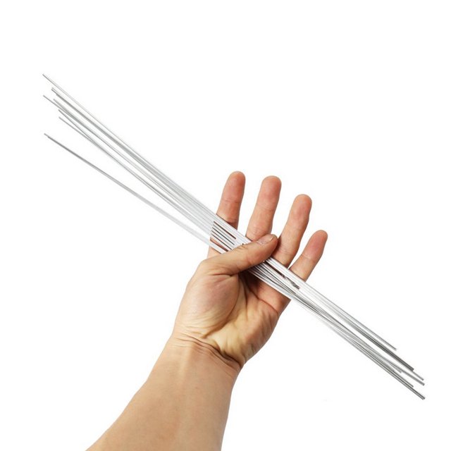 Electrodo de aluminio Electrodo de aluminio con núcleo fundente de aluminio de baja temperatura sin núcleo de polvo de aluminio Alambre de soldadura de cobre y aluminio 50 cm * 1,6 mm (50 piezas) ER