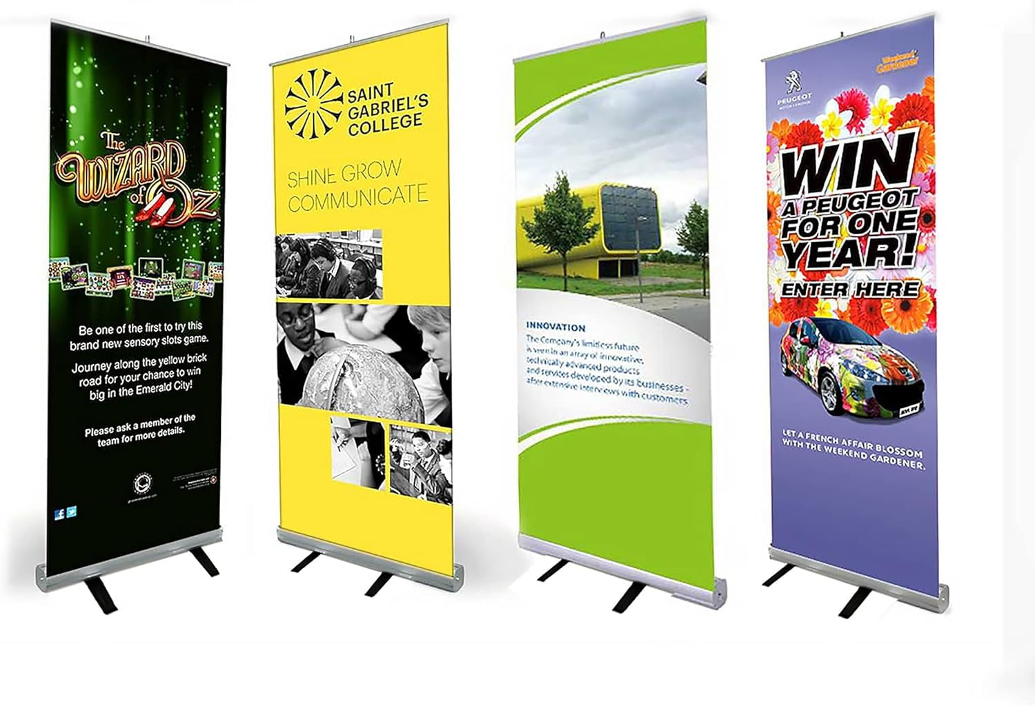 Professional Roll Up Banner Custom Retractable Roll Up Stand with Personalized Banner Printing (Stander & Poster Print) for Trade Show Display & Event Promotion, Business, Wedding, - 33.5 x 83"