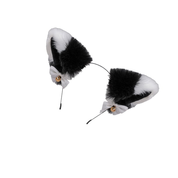 Qarigey Banda para la cabeza de niña con lazo, cascabeles pequeños, diseño de orejas de animales encantadores, suministro a juego, herramienta de Accesorio para el cabello Tipo10 Qarigey AP010458-10B