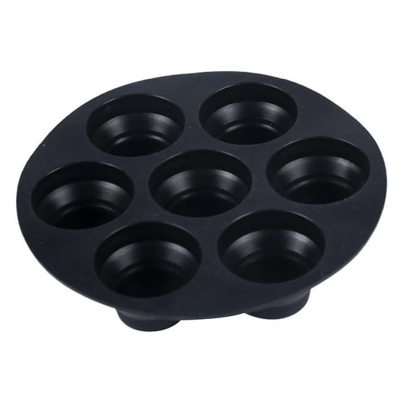 Air Fryer Silicone Pot Round Reusable Baking Tray 7 Inch, Non-Stick Perforated Mat for Cake Pizza Chicken, Heat Resistant to 446 °F Dishwasher Safe, 1X Silicone Baking Mold Cake Cup for Air Fryer
