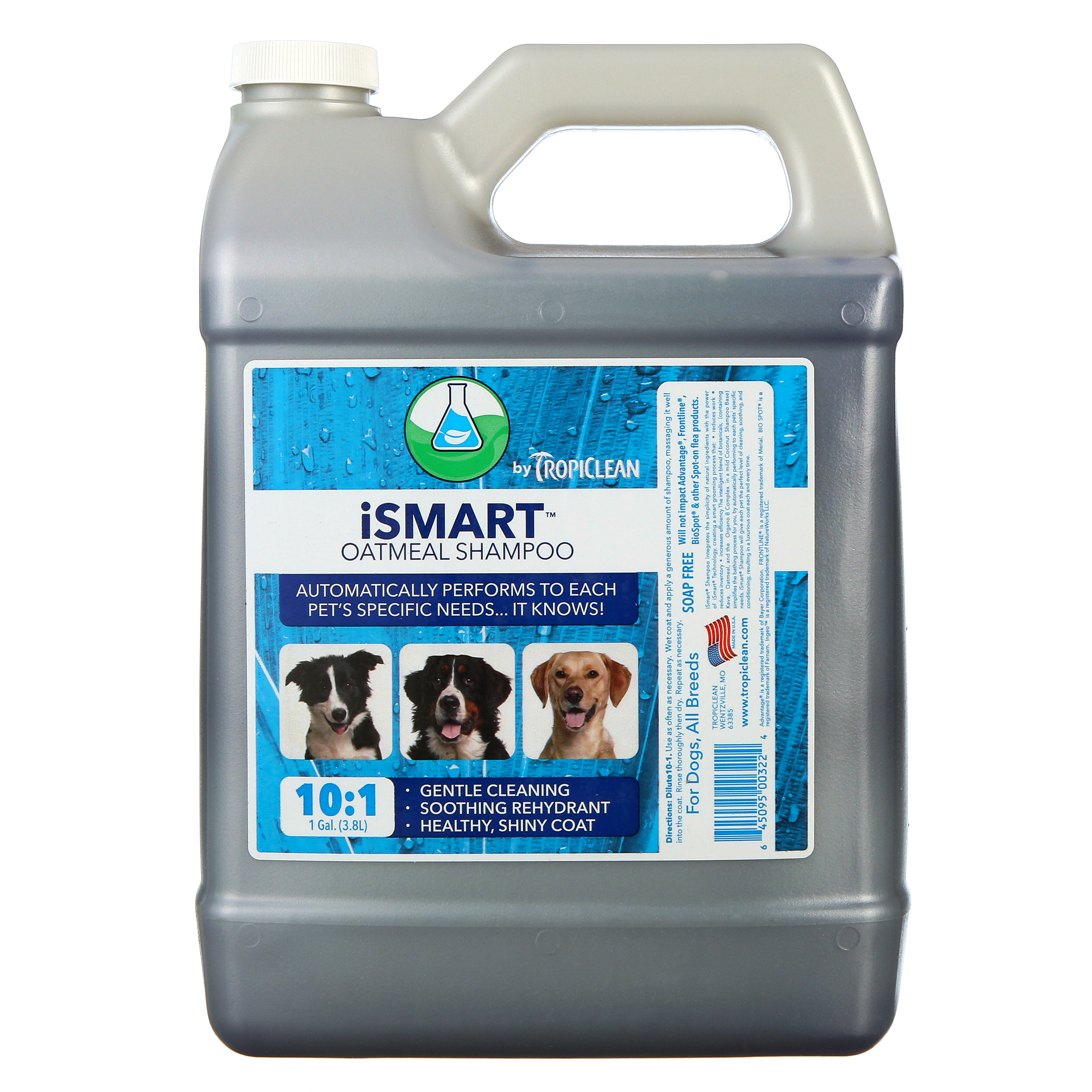 TropiClean iSmart Shampoo for Pets, 1 gal