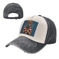 thumbnail image 2 of ZNDUO Black And White Baseball Cap, Sun Hat for Men/Women, Adjustable Cap Washable Cotton Baseball Hat-Dogs American Flag Print, 2 of 8