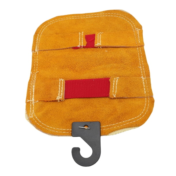 Almohadilla De Mano Para Soldar, Guantes De Soldadura A Prueba De Altas Temperaturas, Parte Trasera Aluminizada De Cuero De 2 Capas, Protector Térmico Para Cortar Y Fundir