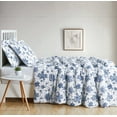 thumbnail image 4 of Cottage Classics Estate Bloom Blue Cotton 2-Piece Twin XL Comforter Set, floral themed, for Men and Women, OEKO-TEX Certified Confidence, 4 of 5