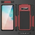 thumbnail image 5 of Armor Shockproof Case for Samsung Galaxy S10 Plus, [Military Grade Anti-Drop] Rugged Hybrid Hard PC+Soft Silicone Heavy-Duty Tough Durable Slim Lightweight Protective Bumper Phone Case, Red, 5 of 8