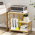 thumbnail image 4 of Topcobe G-Shaped Side Table 3-Tier Mobile End Table with Open Shelves, End Tables Living Room, Modern Furniture for Home-White, 4 of 8