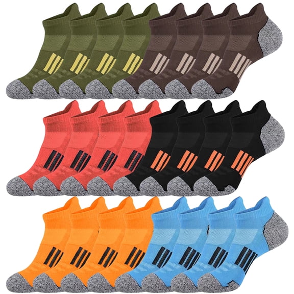 NKZNKZ Mens Ankle Socks Athletic Running Men's Socks Running Athletic Ankle Socks Low Cut Socks Breathable Outdoor Hiking Wicking Socks for Men 12 pair