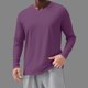 thumbnail image 2 of Camisa de Manga Larga de Ajuste Seco de los Hombres de Color Sólido Cuello en V Suelto, Sudadera de Manga Larga para Hombres para Correr Y Deportes Al Aire Libre, 2 of 8