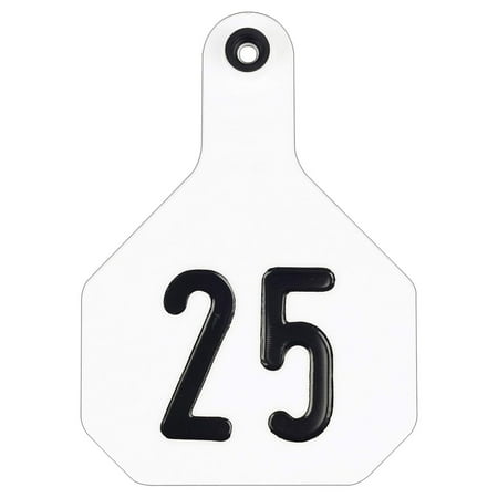 Y-Tex 4 Star Large Cattle Ear White Numbered 101-125