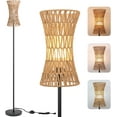 thumbnail image 1 of Floor Lamp for Living Room Farmhouse Rattan Floor lamp Modern Standing lamp with HandWorked Rattan Shade Tall Lamp with Foot Switch, 1 of 7