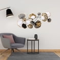 thumbnail image 4 of White, Black, and Gold Metal Ginkgo Leaves Modern Wall Decor, 4 of 9