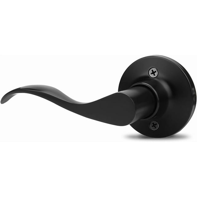 Leviers Mats pour Porte de Passage Style Ondulé Poignées de Hall et de Garde-Robe Poignée Intérieure de Porte Sans Clé Ensembles de Leviers Anti-Blocage Réversibles pour Levier Côté Droit et Gauche Forme de Levier