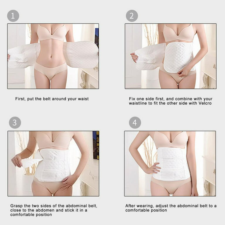 Postpartum Belly Band Abdominal Binder C-Section Recovery Belt Belly Wrap  Skin-Friendly Compression Wrap for Post Surgery Recovery (Large Z-Beige)  Large Z-beige