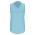 thumbnail image 4 of RMGVDSD T Shirts for Women Womens Summer Tank Tops Loose Fit Lace V Neck Sleeveless Tops Shirts Dressy Casual Flowy Loose Fit Basic Tees, 4 of 5