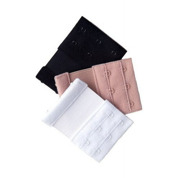 Women's Fashion Forms 234 Soft Back Bra Extenders (Assorted 3 Hook)