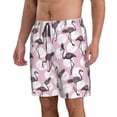 thumbnail image 2 of Logiee Pineapple Flamingo Print Mens Swim Trunks Quick Dry Board Shorts,Breathable Hawaii Beach Shorts Swimwear Bathing Suits-XX-Large, 2 of 6