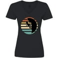 thumbnail image 3 of Inktastic Rock Climbing Mountain Climber Silhouette Women's V-Neck T-Shirt, 3 of 5