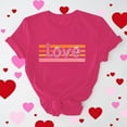thumbnail image 5 of NuoCaiYun Trendy Valentine'S Day T-Shirts for Women Summer Casual Short-Sleeve Round Neck Tops 95% Polyester 5% Spandex, 5 of 6