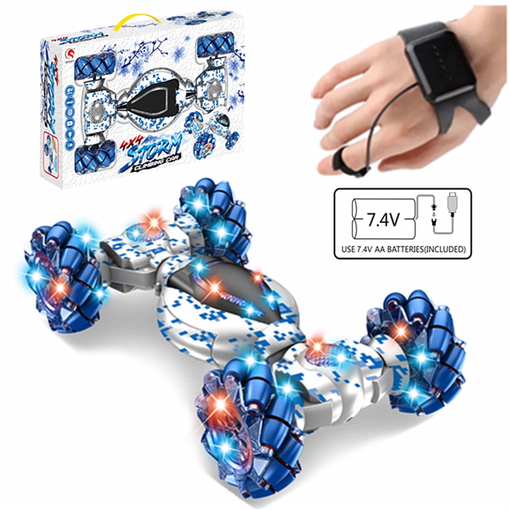 1:12 2.4GHz 4WD 10CH Double Side RC Stunt Car Gesture Sensor Watch Control Deformable Electric