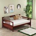 thumbnail image 2 of Costway Wooden Full Daybed with Storage, Cherry, 2 of 12