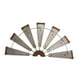 thumbnail image 2 of Molino de viento de metal para decoración de pared, adorno colgante, decoración creativa de moda para el hogar. Medio círculo, 2 of 9