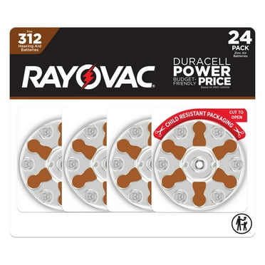 Rayovac Size 312 Hearing Aid Batteries (24 Pack), Size 312 Batteries