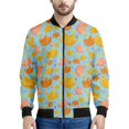 thumbnail image 4 of Chaqueta bomber con estampado de hojas de arce de Canadá para hombre, sudadera de manga larga en 3D, chaqueta bomber con cremallera de gran tamaño y estilo urbano, 4 of 5