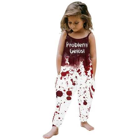 

Toddler Baby Girl Prints Jumpsuit Sleeveless Romper Outfits Pants Clothes Toddler Girls Clothing 6-9 Month Boy Clothes Children S Halloween Pumpkin Jumpsuit