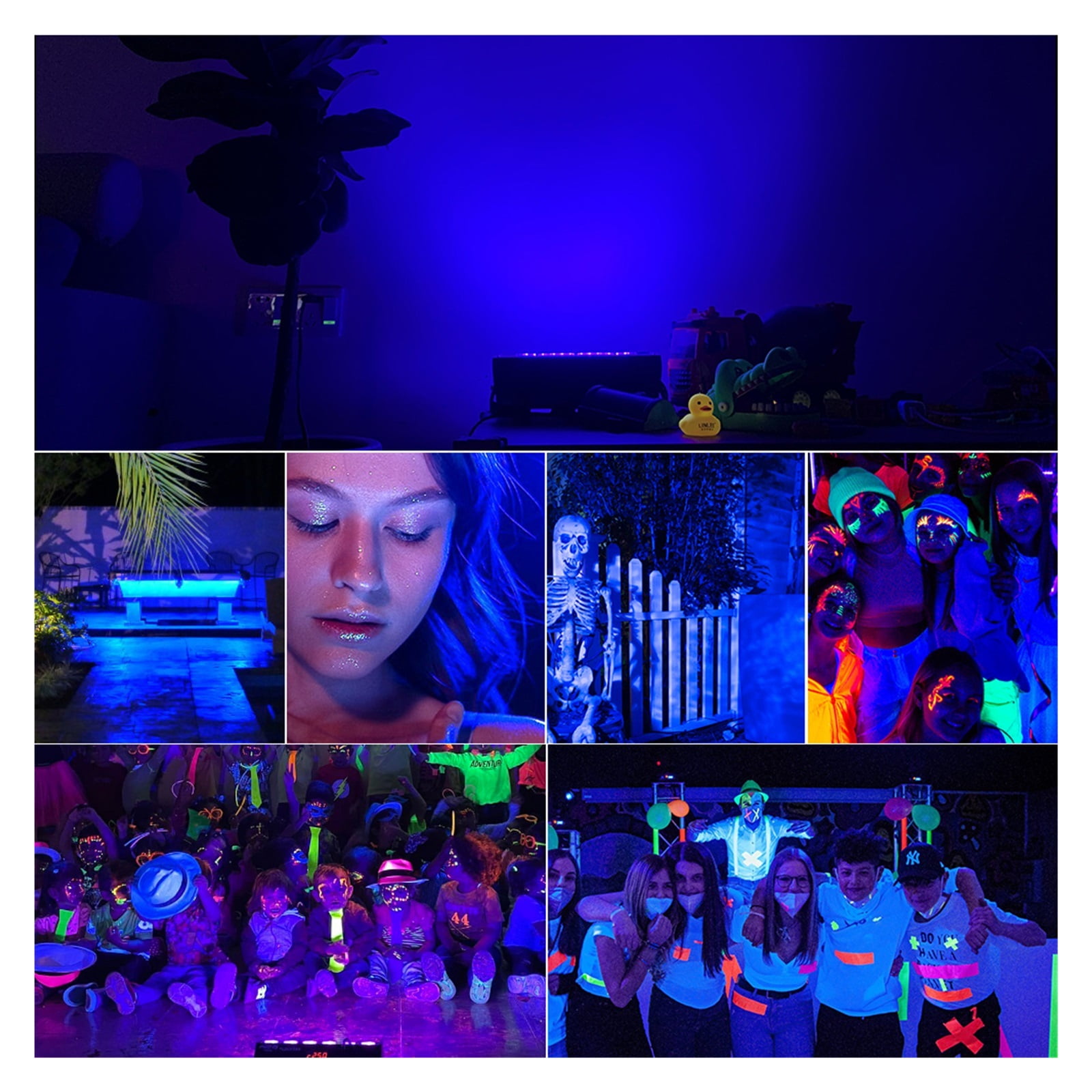 UV Flood Light 50W 100W 395nm 400nm Ultraviolet Fluorescent Sta Lamp For Bar Dance Party Blacklight ,Multifunctional Lighting